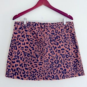 Free People - We The Free - Leopard Denim Skirt - Size M / 6-8 - Retail $78